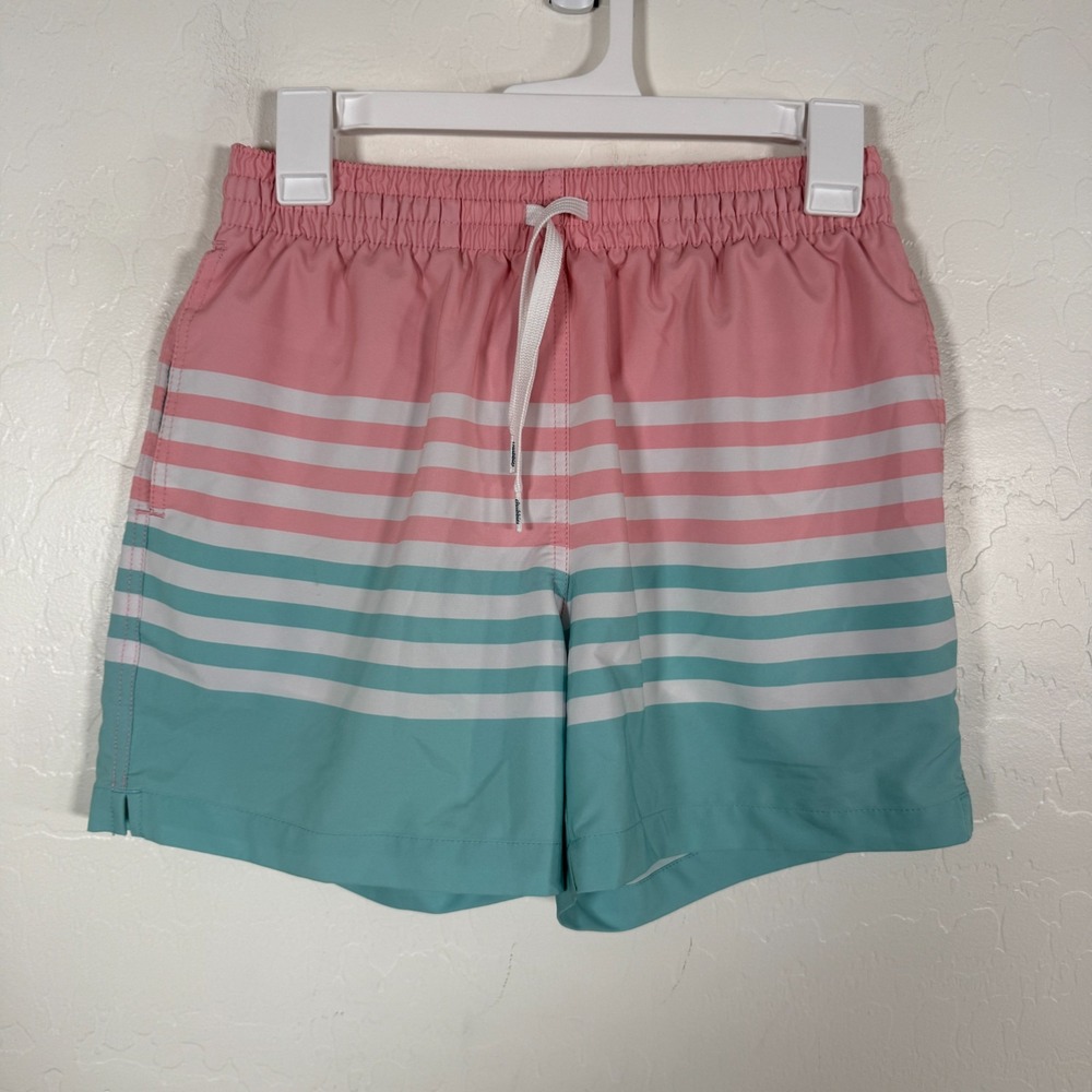 Chubbies Swimming Trunks Mens Small Pink‎ Blue Lined Bathing Suit Lined Beach